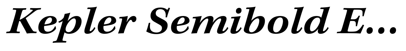 Kepler Semibold Extended Italic Caption
